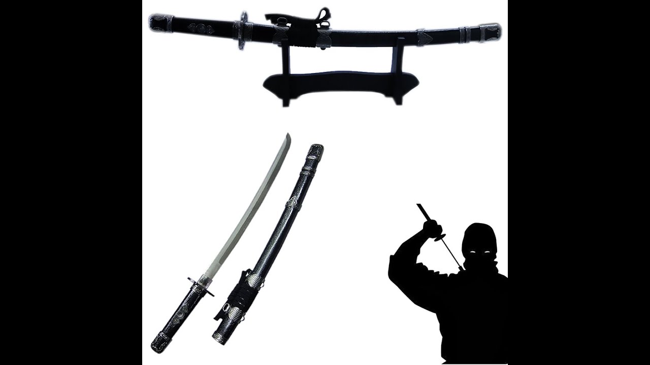 Espada Samurai Katana Ninja 1 pe&ccedil;a com Suporte Mesa CBRN01989