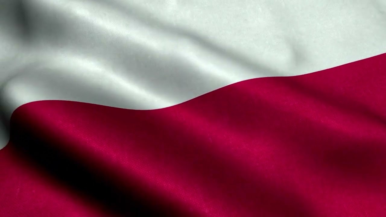 [10 Hours] Polish Flag Waving - Video & Audio - Waving Flags