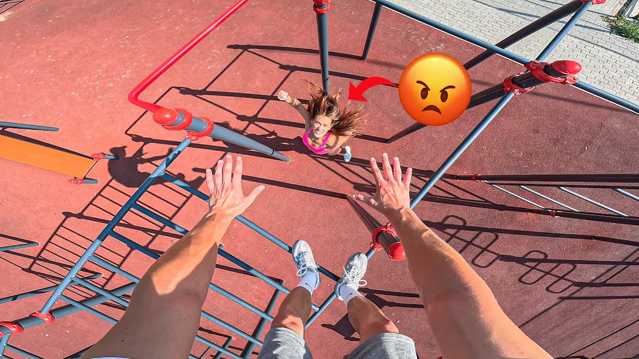 I CAN'T GET RID OF THE ANGRY FITNESS GIRL (Action Parkour POV Moments)