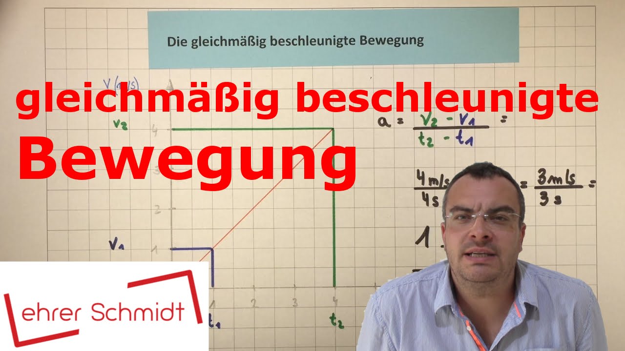 Beschleunigung - gleichmäßig beschleunigte Bewegung | Physik - Mechanik | Lehrerschmidt