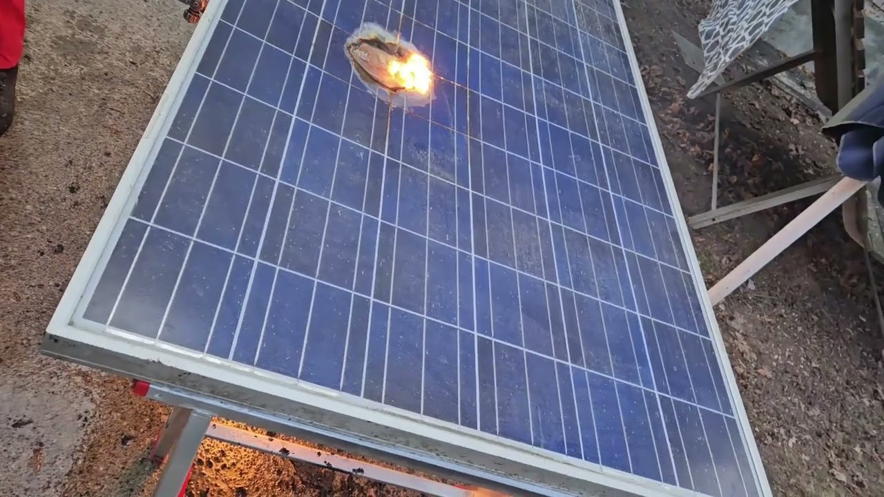 Brandversucht PV Panel