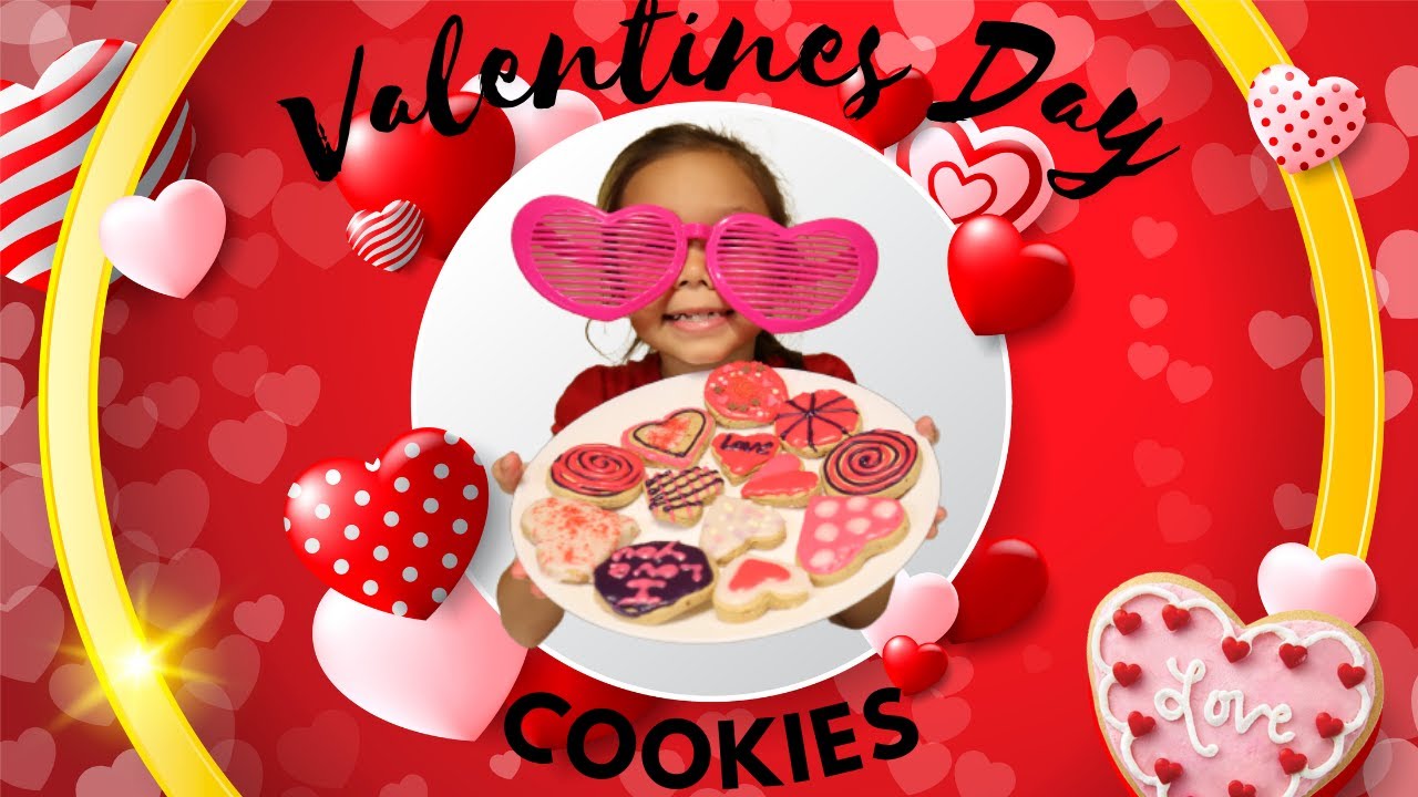 Ally's Valentines Day cookies: Baking heart shaped cookies for kids