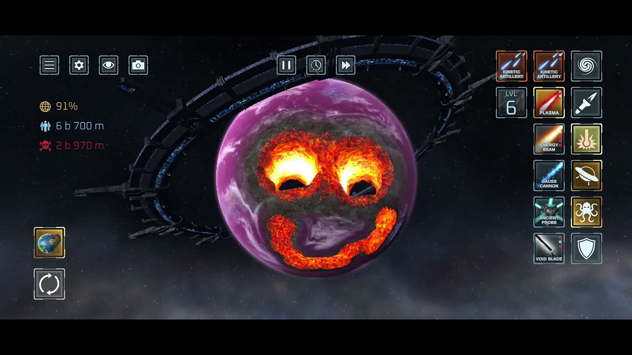Destroying my own planet and a nother planet (game Solar smash)