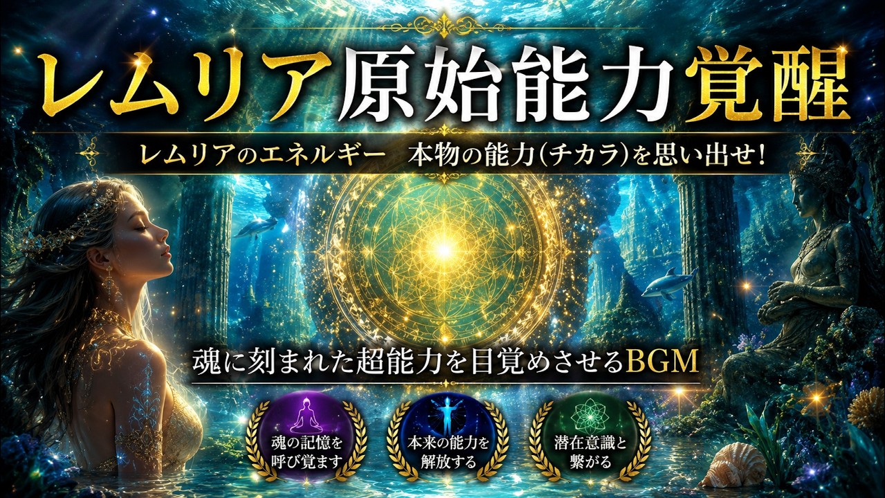 【聞くだけ】レムリア原始能力覚醒「レムリアのエネルギー本物の能力（チカラ）を思い出せ！」魂に刻まれた超能力を目覚めさせるBGM