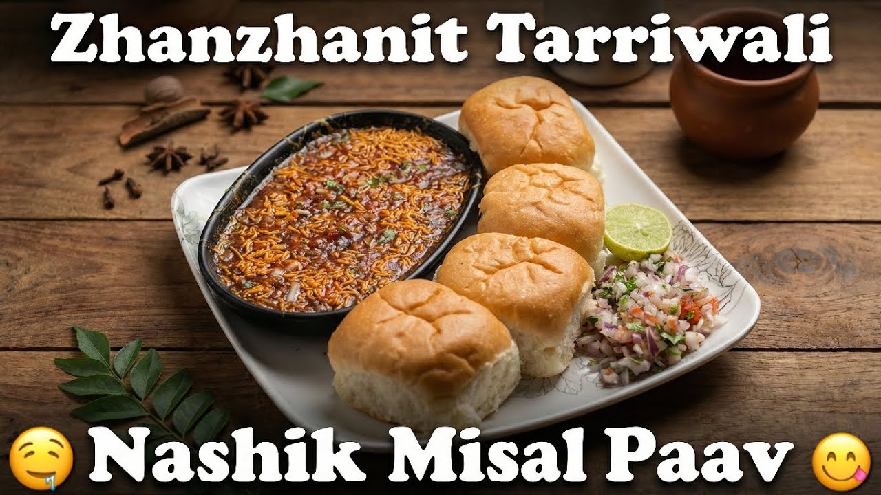 Zhanzhanit Tarriwali 🤤Nashik Misal Paav 😋#viral #food 