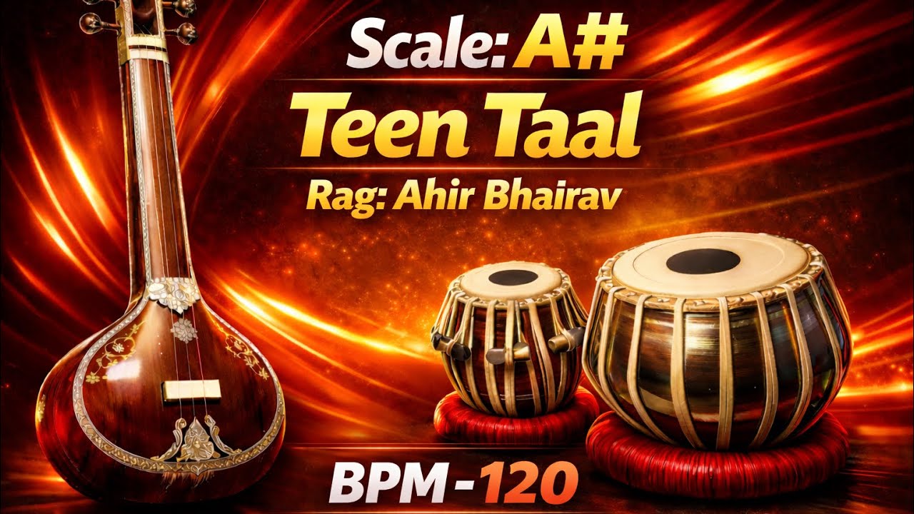 Tanpura A Sharp Scale For Riyaz Meditation For both Male and Female Rag Ahir Bhairav 120 Bpm