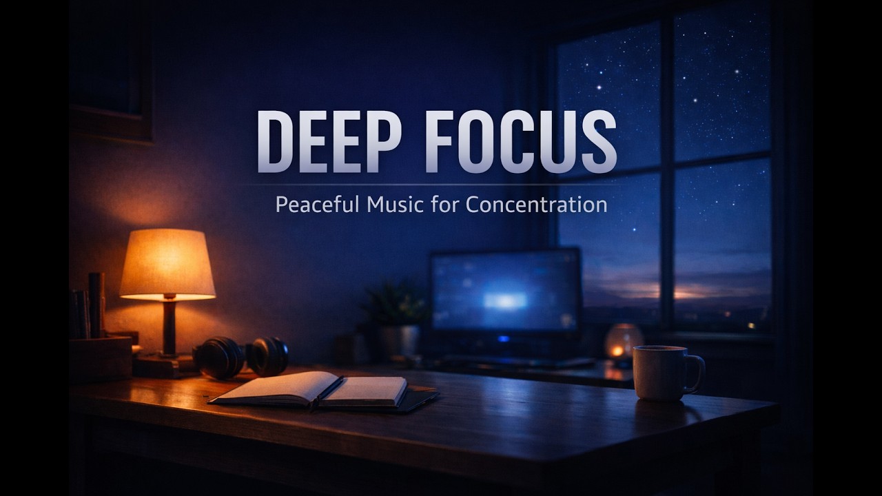 Deep Focus Music for Work & Study 🌙 Peaceful Ambient Music for Concentration