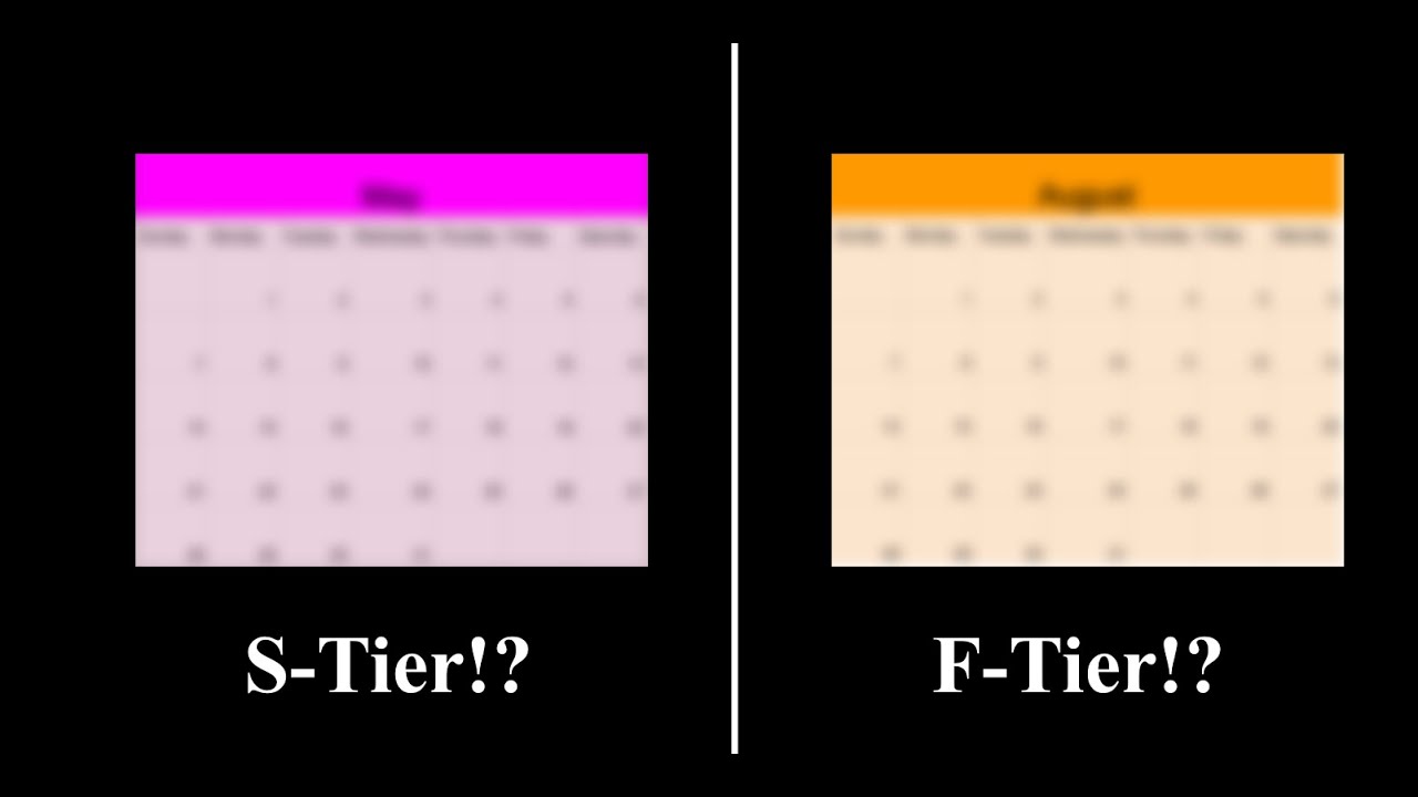 Months of the Year Ranking! (Tier List)