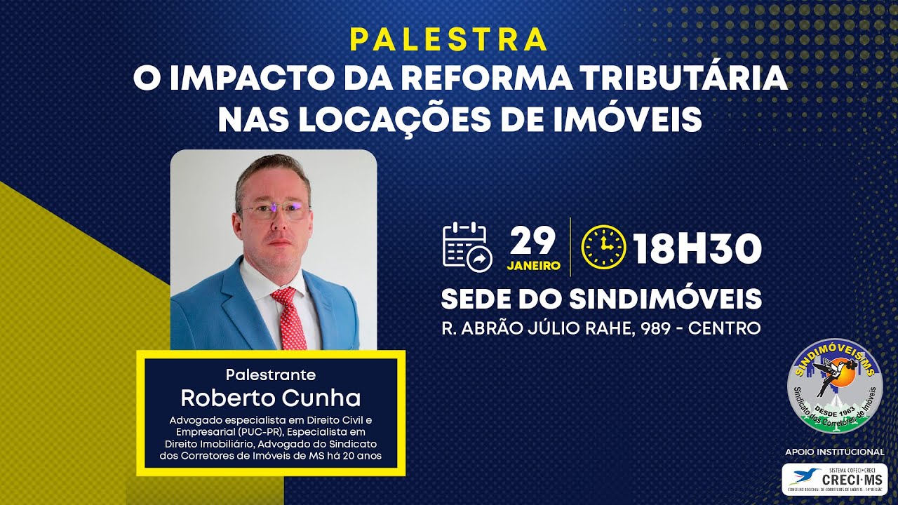 Palestra: O impacto da Reforma Tributária nas Locações de Imóveis