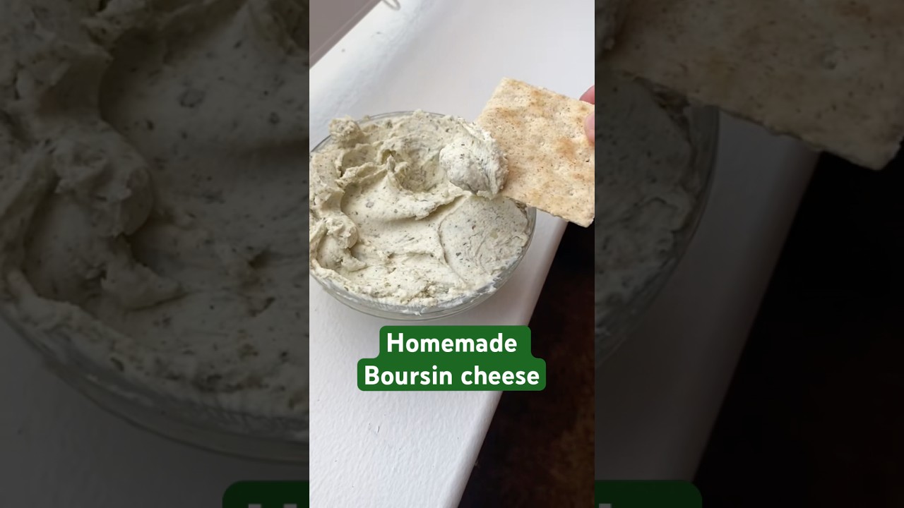Make your own Boursin cheese at home! This recipe is simple and delicious #boursin #homemade #recipe