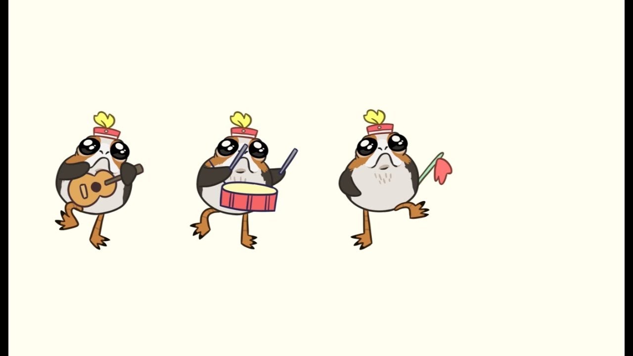 Cute Porg Parade - ポルギュパレード (MitchiriNeko March Star Wars Animation)