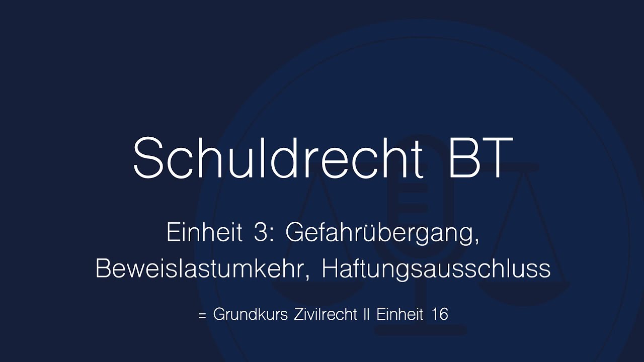 Gefahrübergang, Beweislastumkehr und Haftungsausschluss