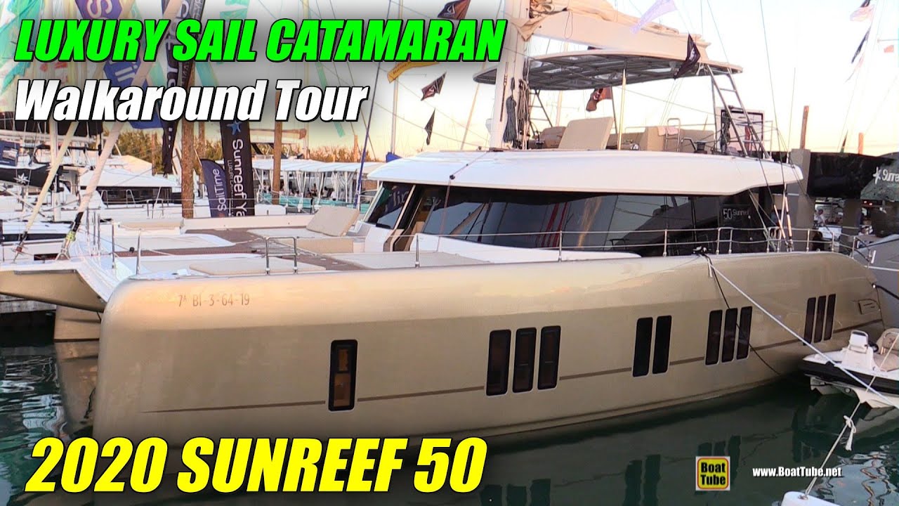 2020 Sunreef 50 Luxury Sail Catamaran - Walkaround Tour - 2020 Miami Boat Show