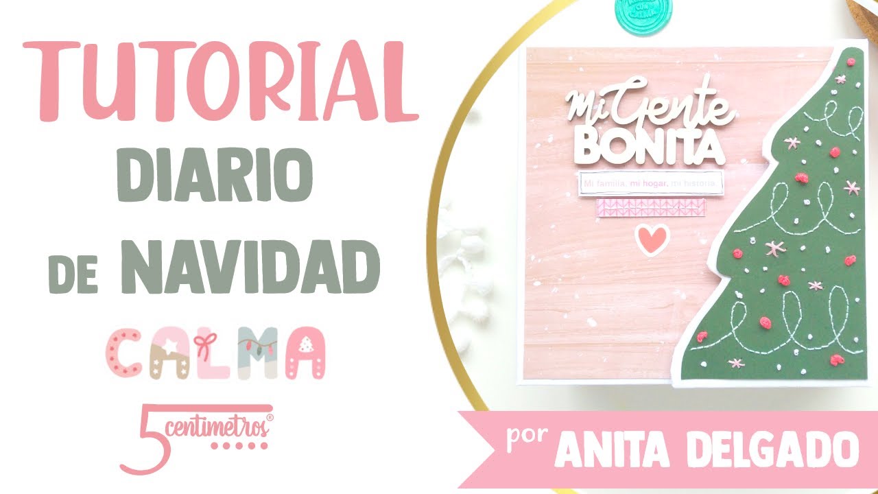 Tutorial: DIARIO NAVIDAD🎄 ENCUADERNACIÓN COSIDA - Scrapbooking Español