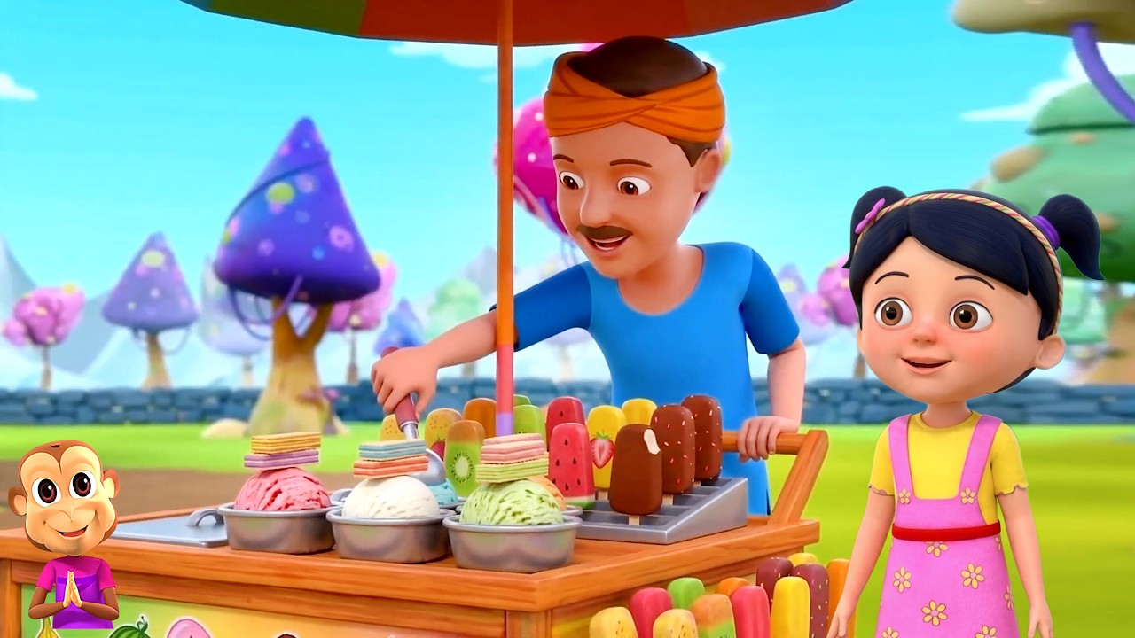 Ice Cream Song for Kids, आइसक्रीम गीत, Summer Special Cartoon Nursery Rhyme for Kids