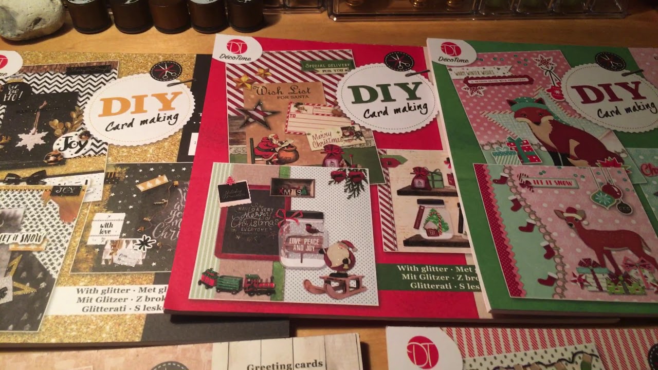 5 DIY Card Making / Glittery Die-Cuts Action DecoTime
