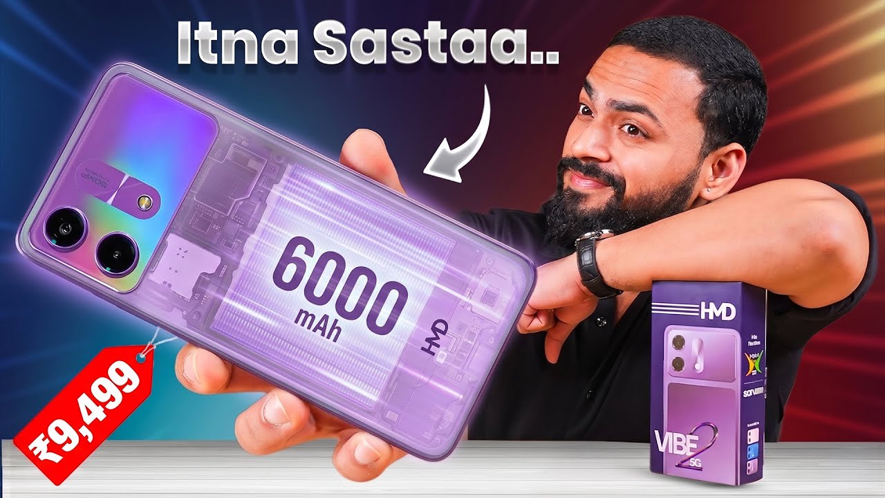 ₹9,499/- HMD Vibe 2 5g Review 🤩 | 50MP + 6000mAh 🔋 | Is It Worth? 🤔
