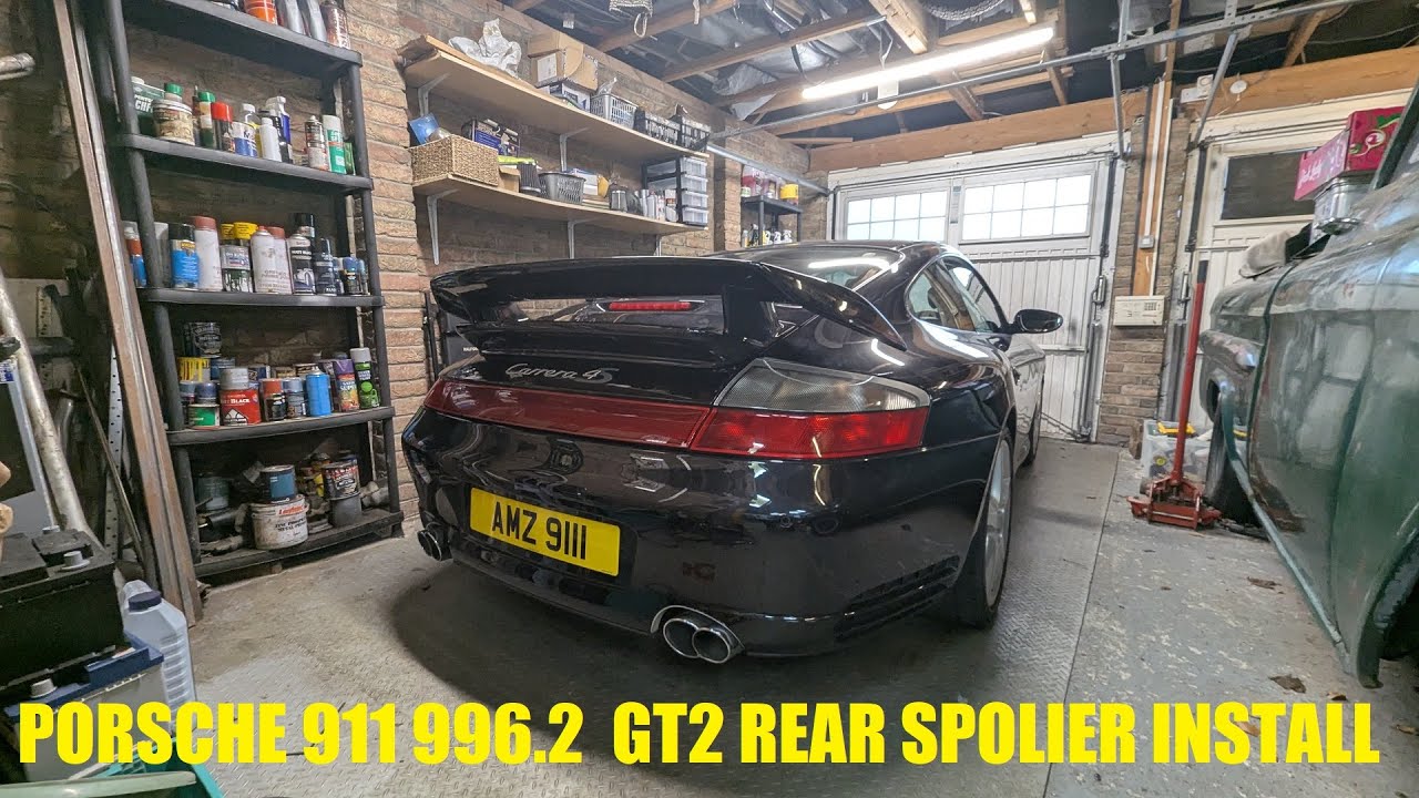 Porsche 911 996.2 GT2 rear spoiler install