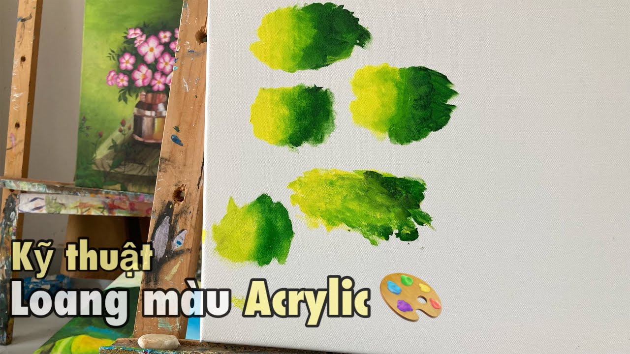 5 kỹ thuật loang màu Acylic cơ bản l học vẽ cơ bản