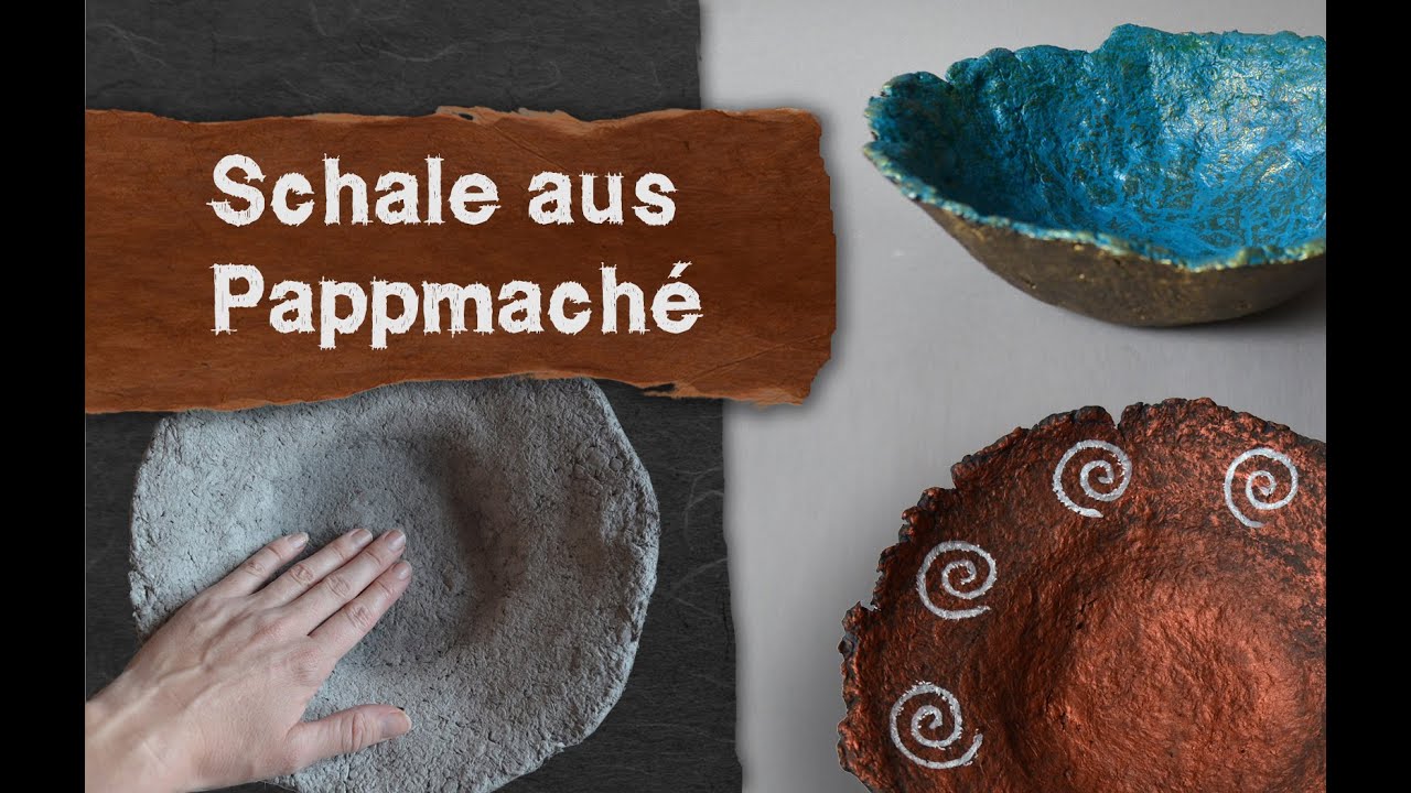 Schale aus Pappmaché  - Abformung mit Pulpe