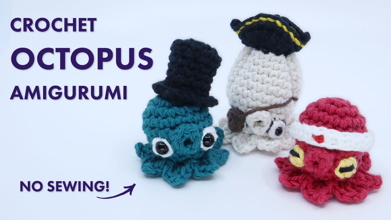Easy Crochet Octopus || Beginner Amigurumi Pattern (NO SEWING!) 🐙🧶