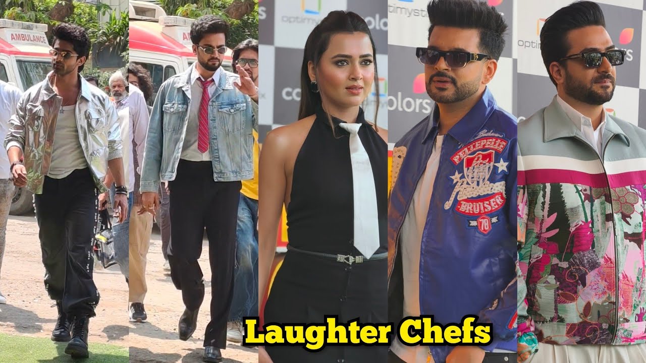 Tejasswi Prakash Karan Kundrra Aly Goni Elvish Yadav Abhishek Kumar Stylish Entry For Laughter Chefs
