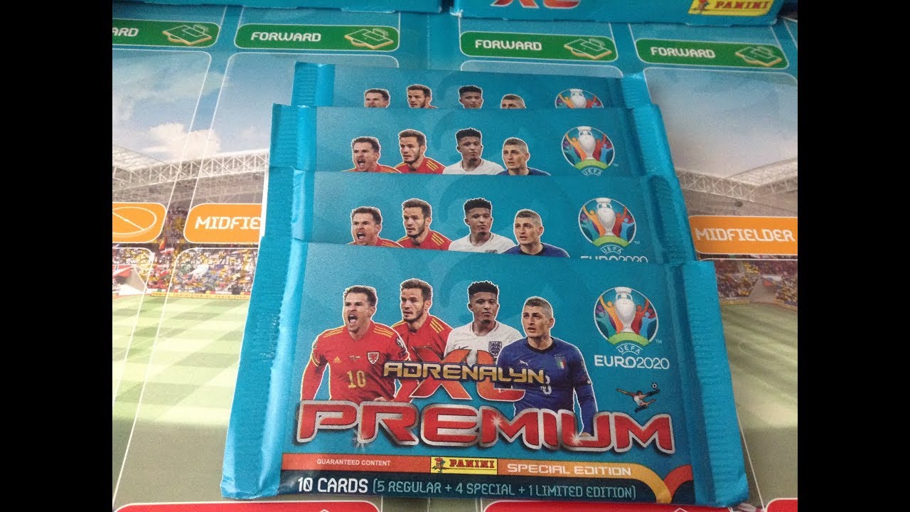 PANINI AXL EURO 2020 ***4 PREMIUM PACKS/4 LE CARDS***