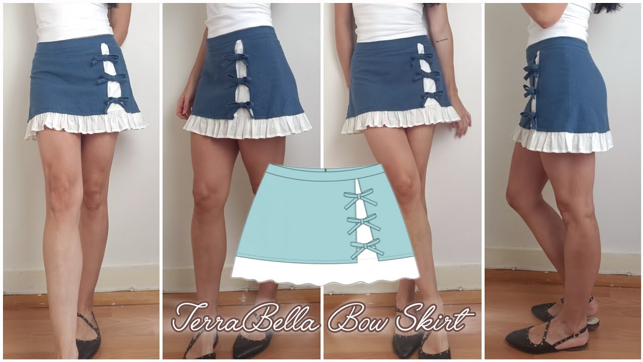 How to sew the TerraBella Bow Skirt - Video tutorial step by step 