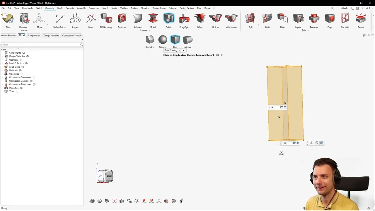 Altair Hyperworks #short - Box Creation Technique for quick studies