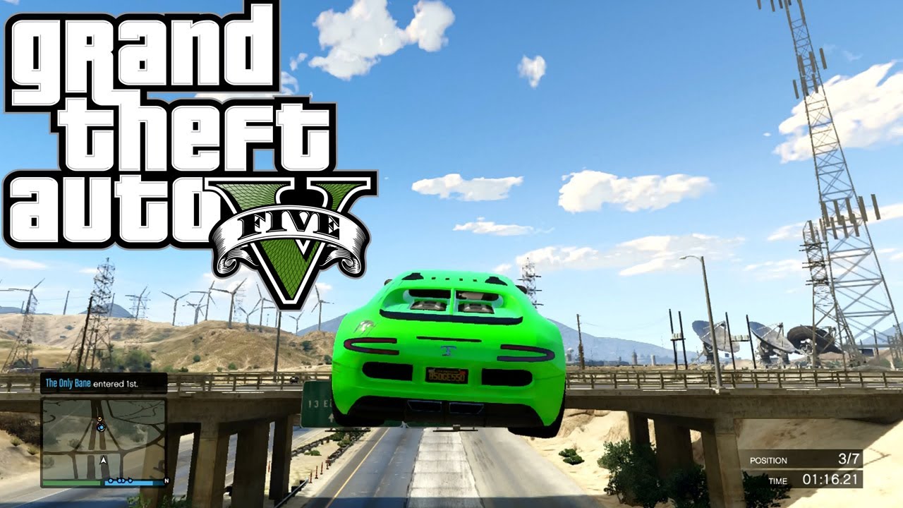 GTA 5 ONLINE Jumping ( 5k RP & $10k ) ( Fun Custom Race ) GTA V MULTIPLAYER