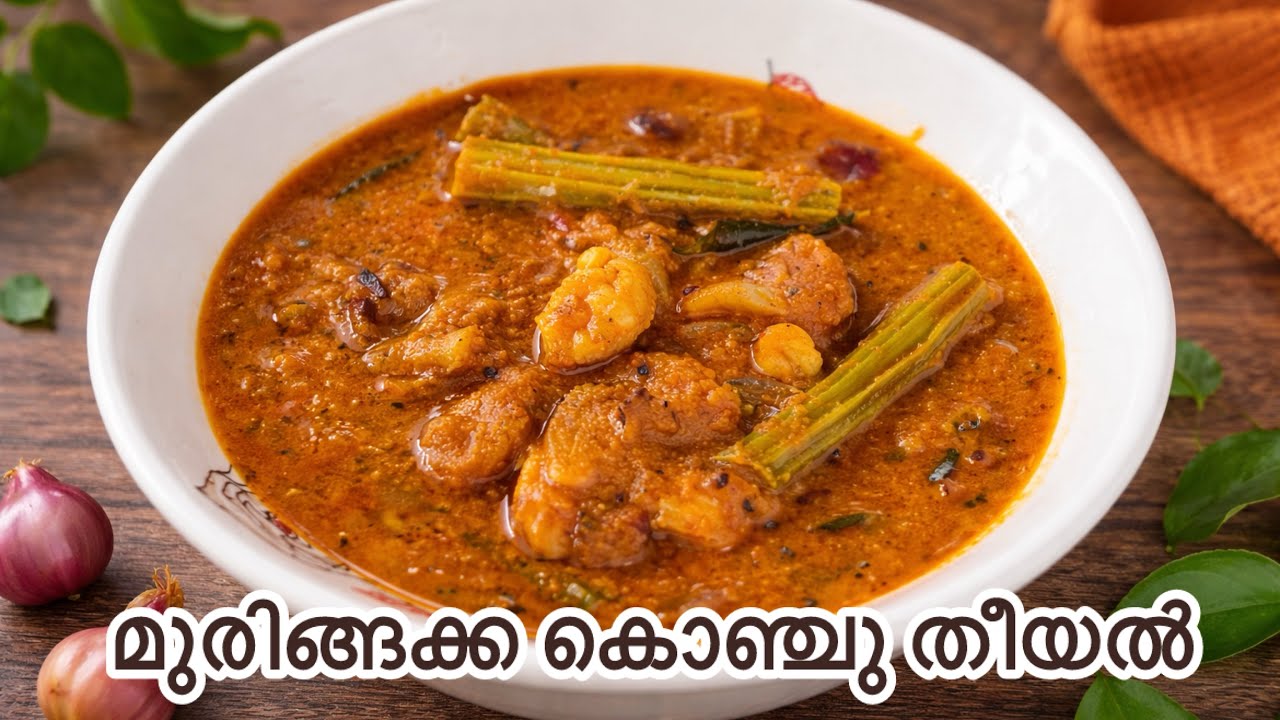 മുരിങ്ങക്ക കൊഞ്ചു തീയൽ ഇങ്ങനെയൊന്നു ഉണ്ടാക്കി നോക്കു🍛| Kerala Style Muringakka Konju Theeyal😋
