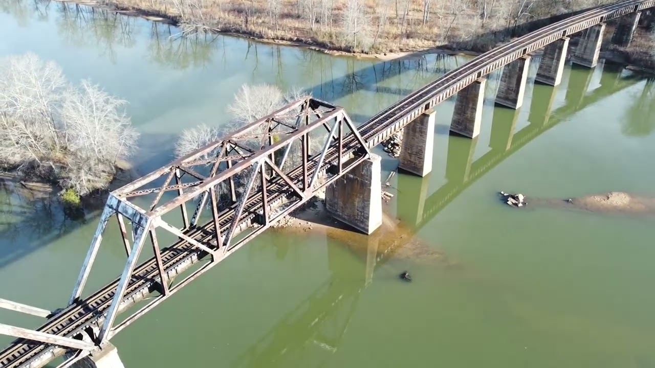 Catawba river train trestle