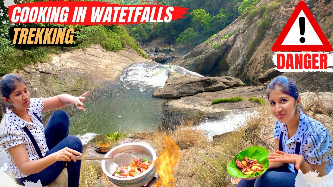 💥🤯Attukad அருவியில் சமையல்🥘| trekking,catching fish🎣| cooking vlog|Munnar | Kerala vlog