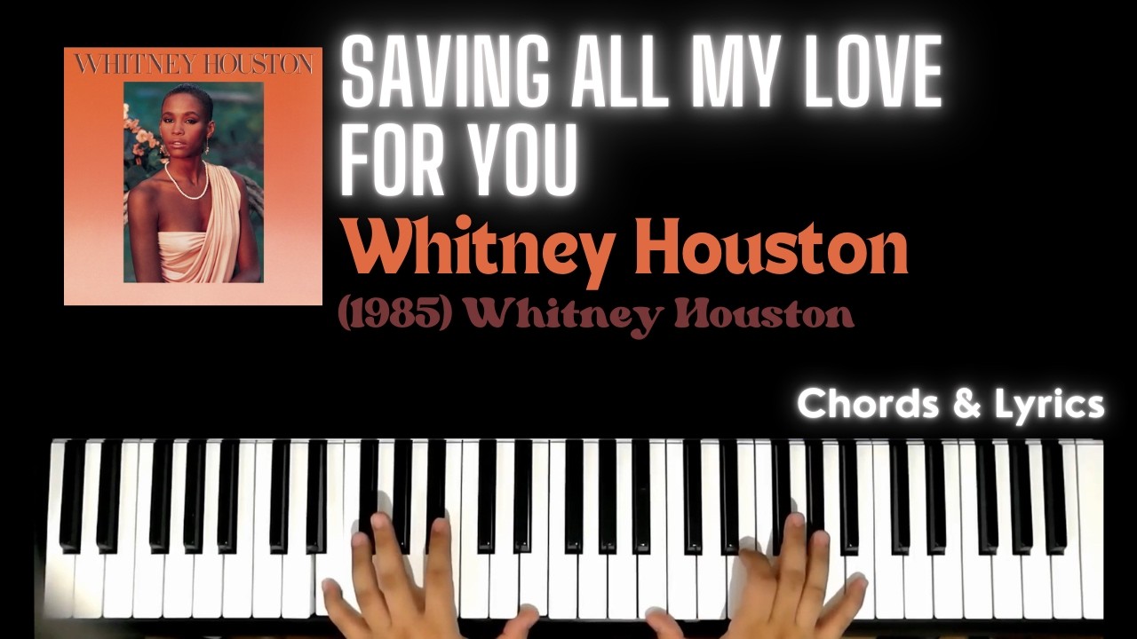 Saving All My Love For You - Whitney Houston | Piano Cover Accompaniment Backing Track Tutorial