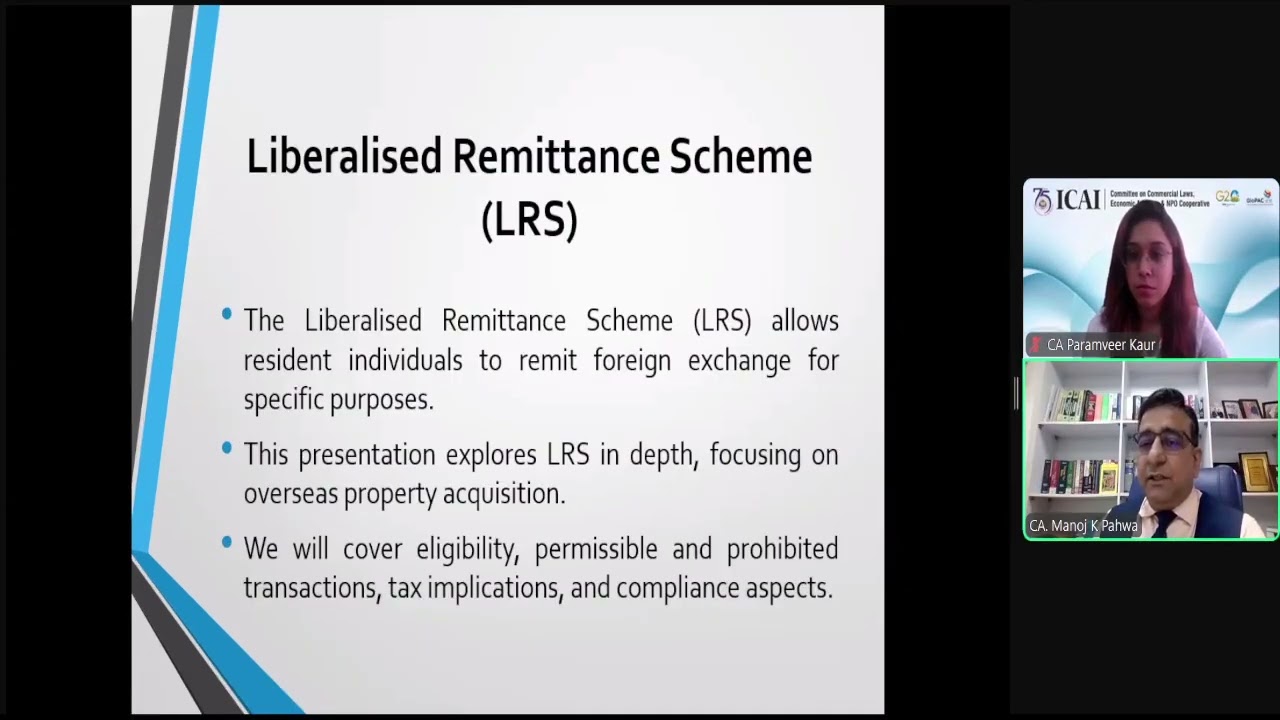 Webinar on “FEMA: Acquisition of property overseas through LRS”