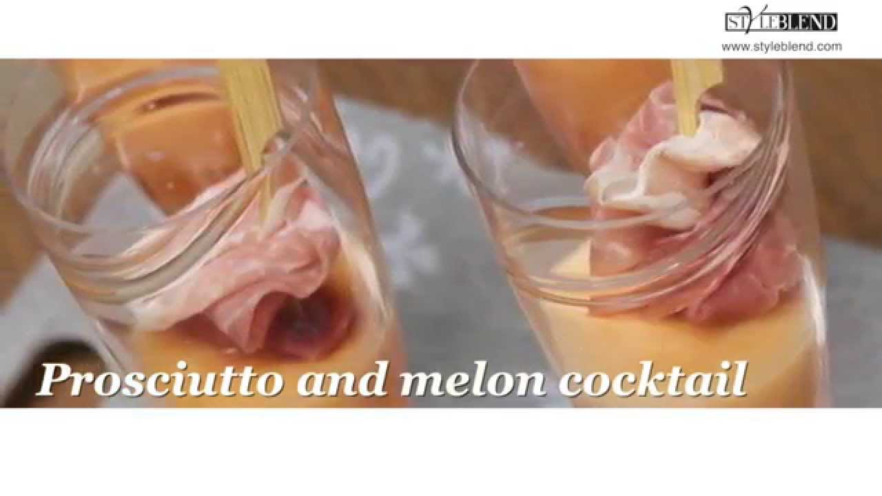 A fresh happy hour with the prosciutto & cantaloupe cocktail  - Styleblend.com