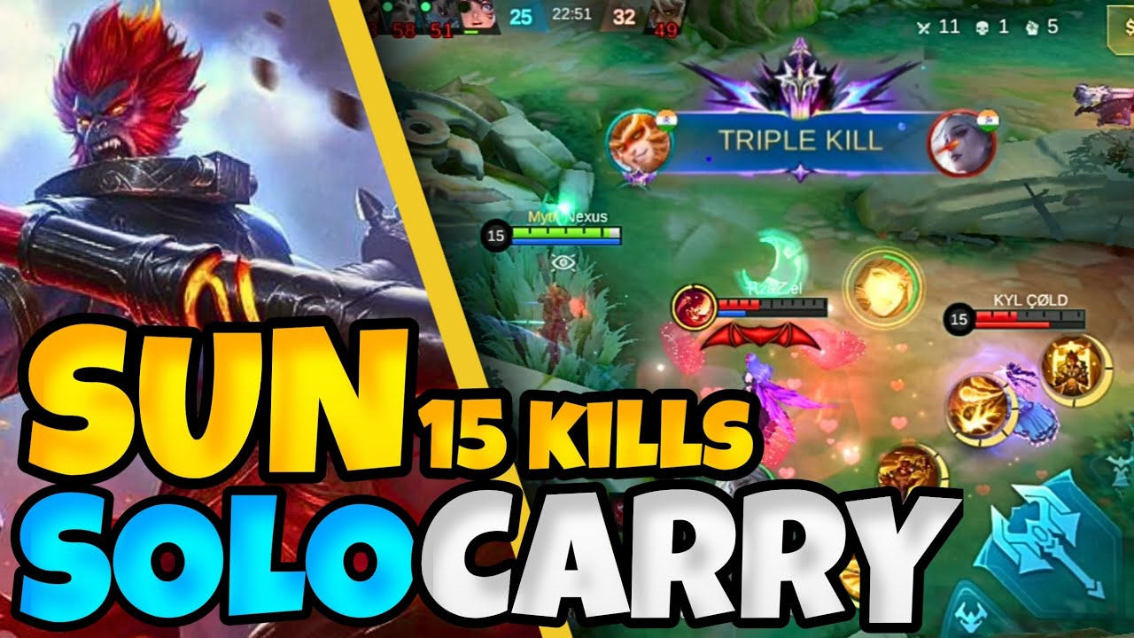 JUNGLE SUN SOLO CARRY GAMEPLAY | CLONE ARMY TAKES OVER THE MAP – MOBILE LEGENDS 2025