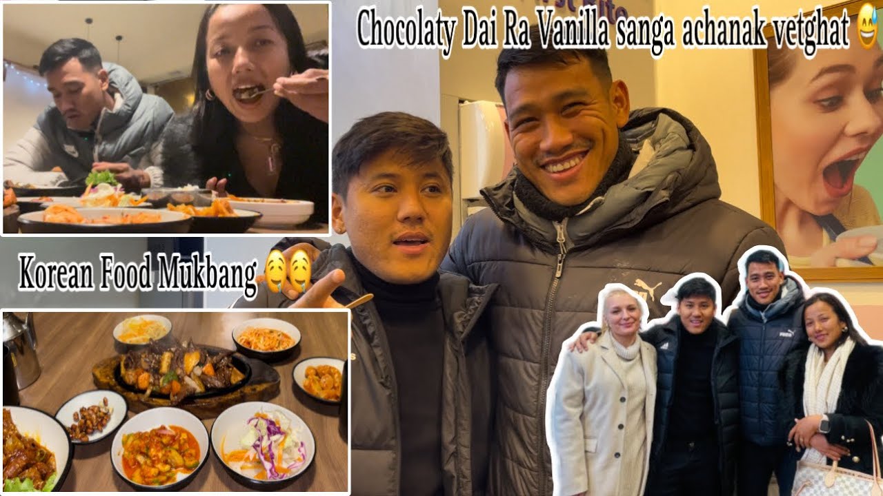 Korean Food Mukbang garda Deeplai rude behave 😂|Chatar Chatar Dai Sanga Achanak Vetghat 😅