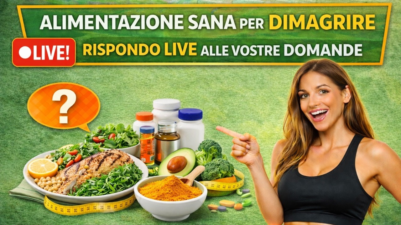 Mangiare sano per dimagrire 🍝 Rispondo LIVE alle vostre domande ❓