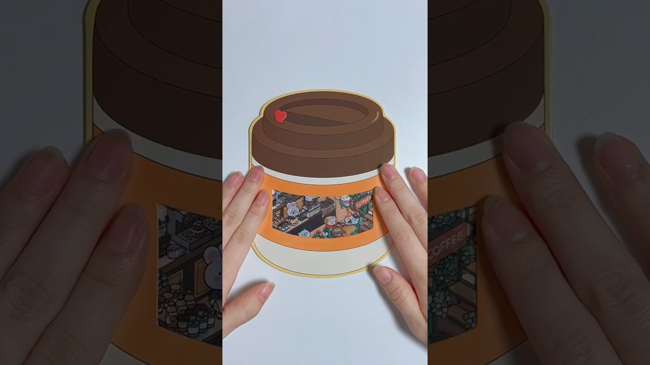 [DIY Sticker ASMR] Good morning coffee shop☕️ deco scene sticker #stickerasmr #satisfying