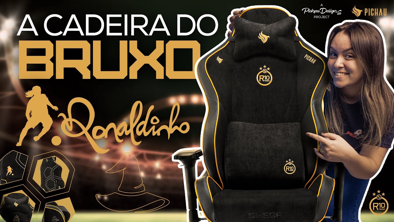 Conheça Tudo da Cadeira Oficial do Bruxo Ronaldinho Gaucho R10 Team