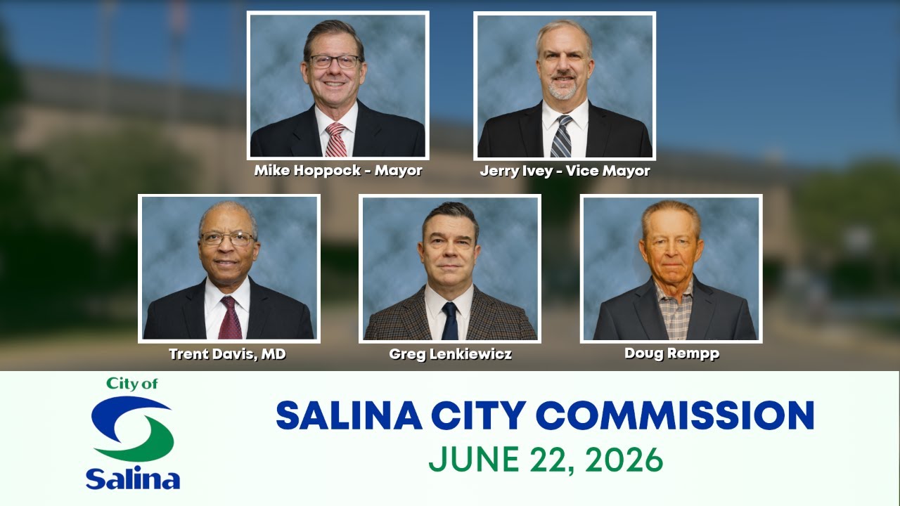 Salina City Commission Study Session and Meeting - June 22, 2026