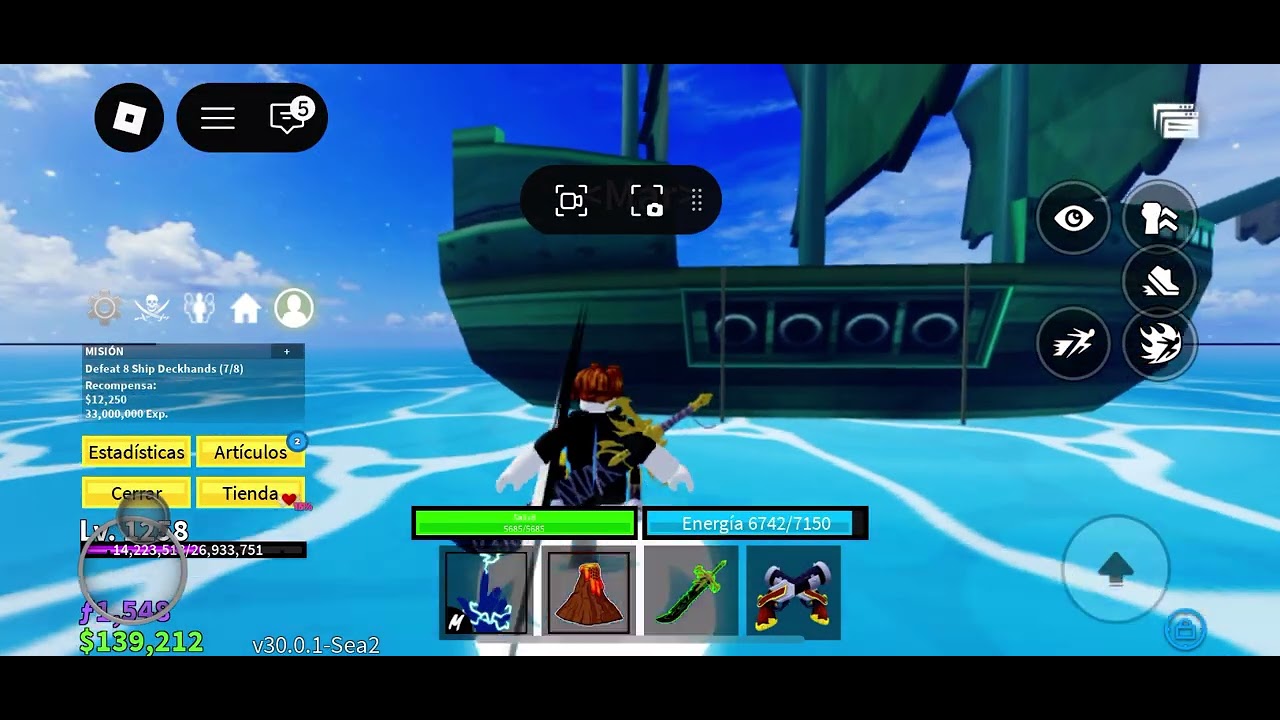 Subien de nivel en blox fruits pt1