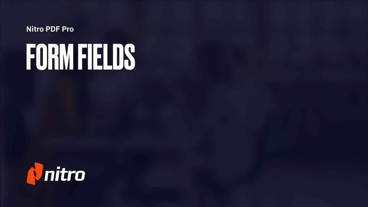 Nitro Pro: Form Fields