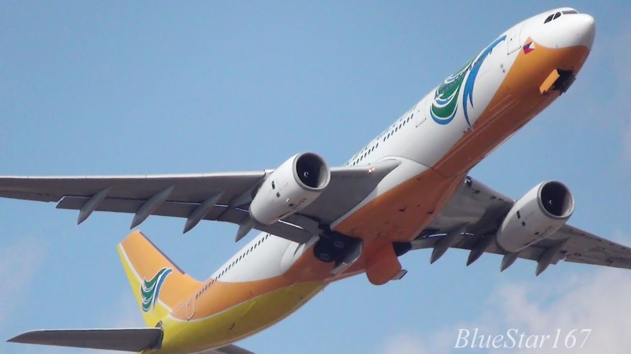 Cebu Pacific Air Airbus A330-300 (RP-C3345) takeoff from NRT/RJAA (Tokyo - Narita) RWY 16R