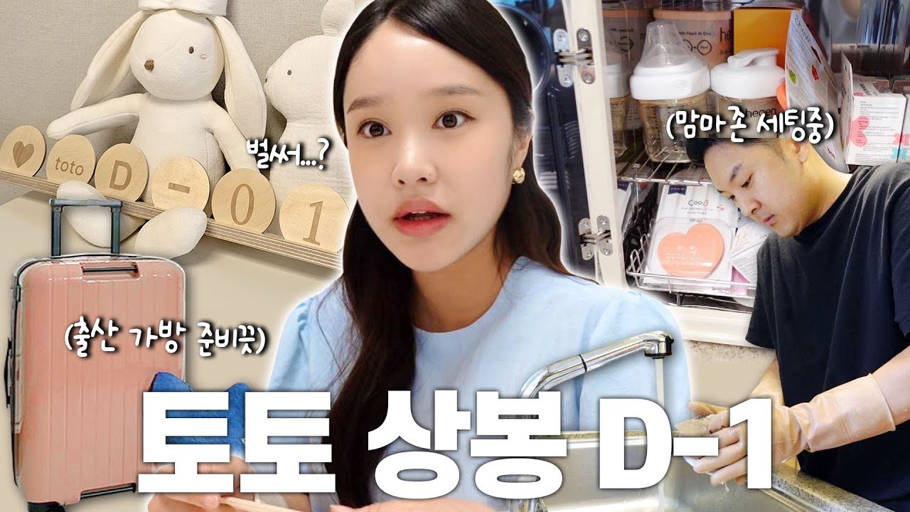 토토 등장(D-1) 출산 하루 전 마지막 영상🐰