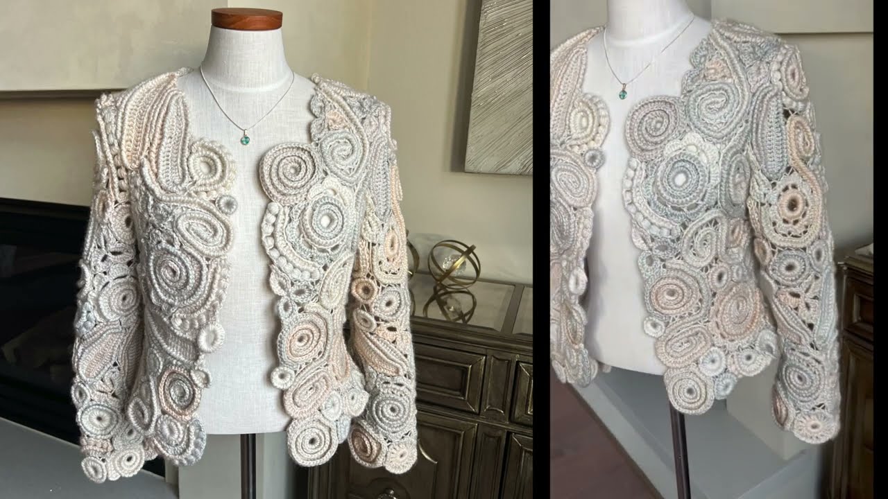 My First Attempt At Making The Irish Crochet Jacket | PART 1