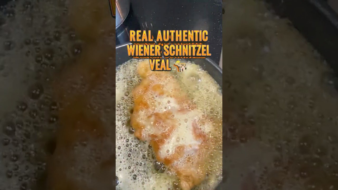 Real AUTHENTIC WIENER SCHNITZEL. Breaded VEAL 🐄. Famous German Recipe! By a CHEF! Beating the meat.