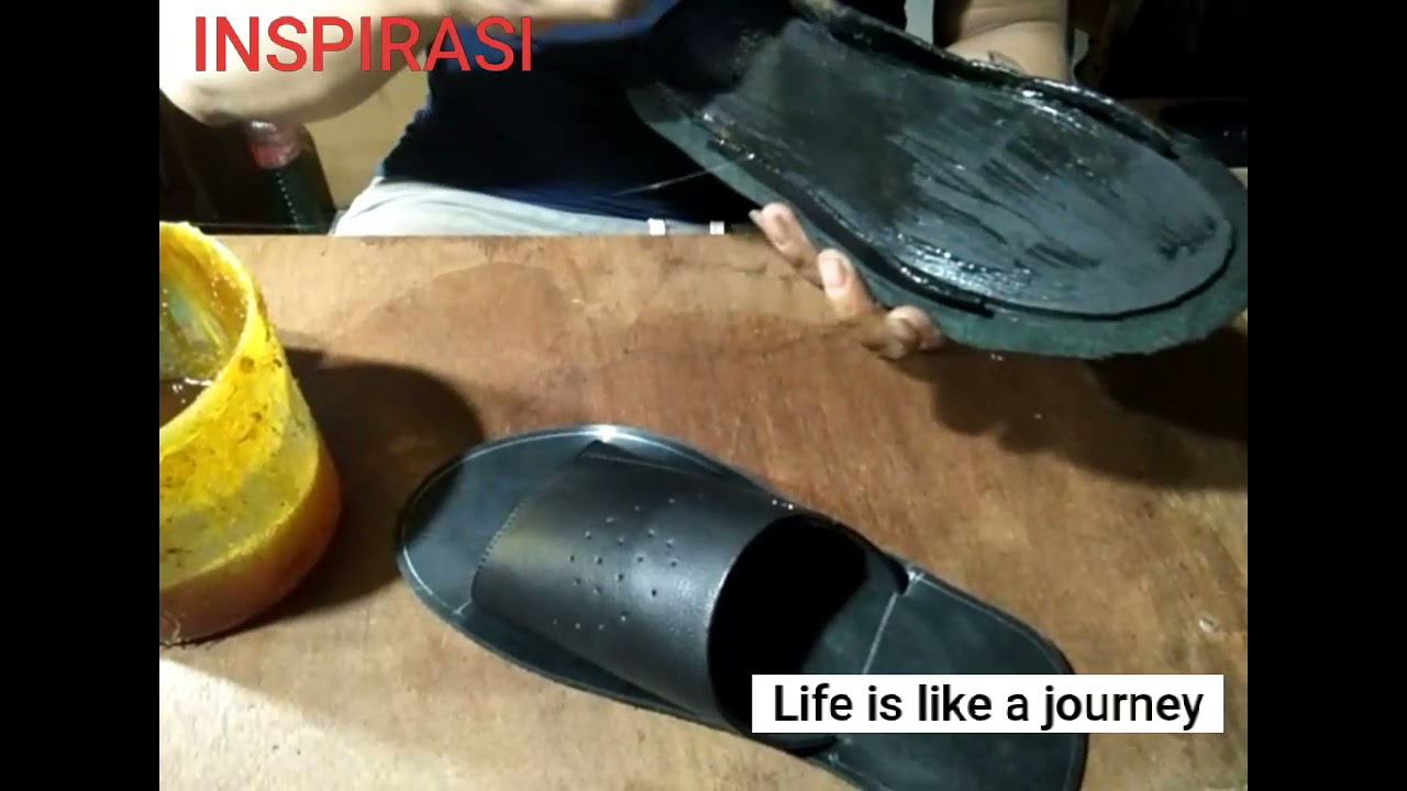 keterampilan tangan membuat sandal yang slop