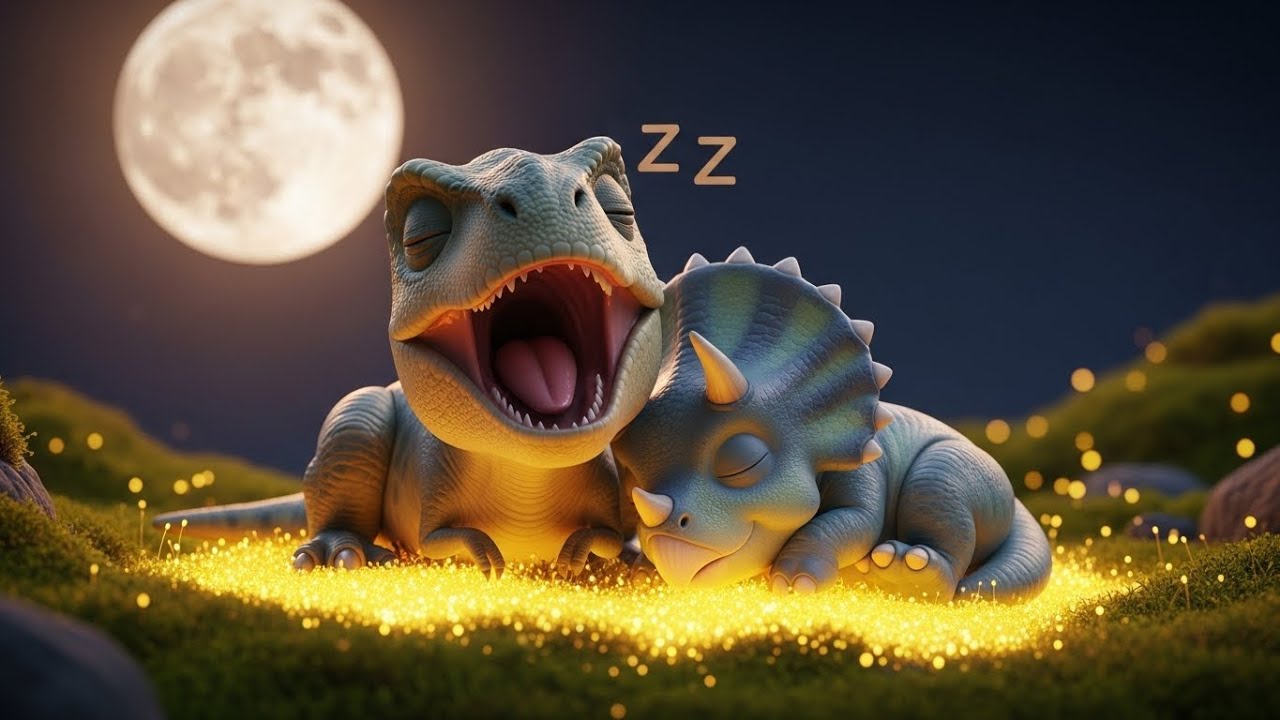 **Sleepy Dino Lullaby 🦕🌙 | Gentle Bedtime Rhymes for Babies & Toddlers**